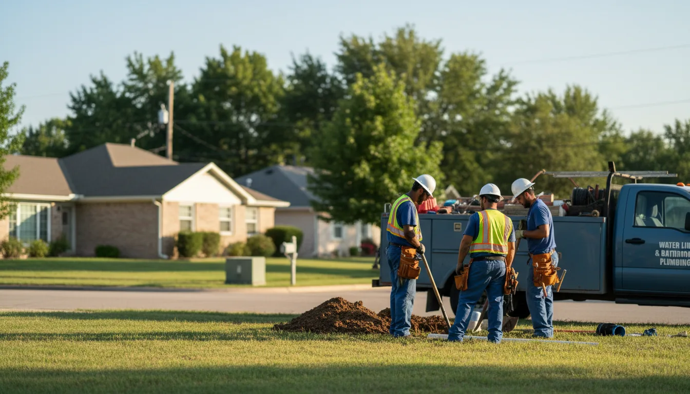 Residential water line and bathroom plumbing service in Meridian, MS